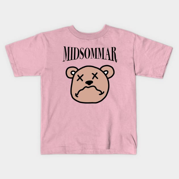 Midsommar Bear Logo Kids T-Shirt by aubdotcom